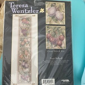 Fruit Bellpull cross stitch kit. Vintage. NIB FREE SHIPPING